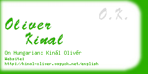 oliver kinal business card